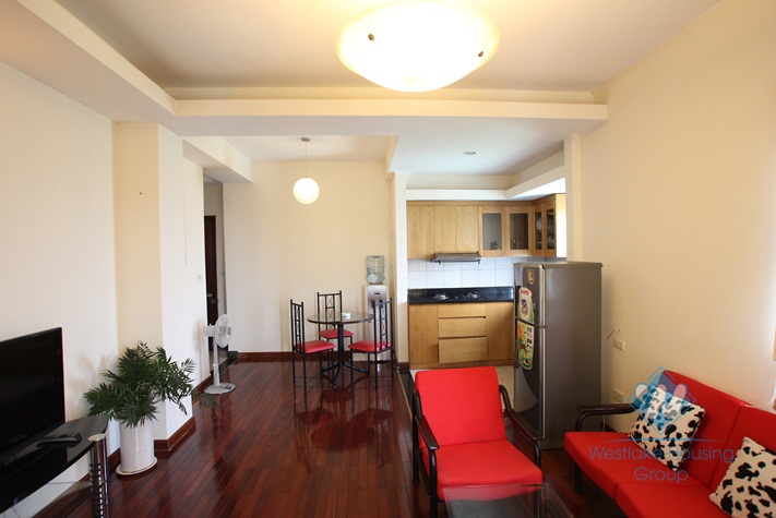 Nice view one bedroom apartment for rent on Au Co street, Tay Ho, Hanoi
